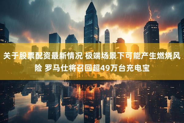 关于股票配资最新情况 极端场景下可能产生燃烧风险 罗马仕将召回超49万台充电宝